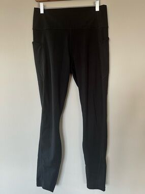 Fabletics Black High-Waisted Leggings with Side Pockets